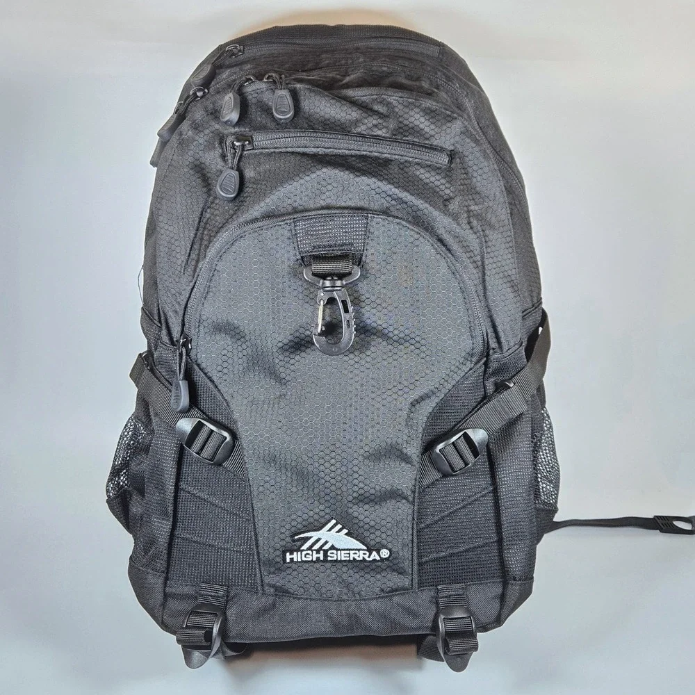 New High Sierra Loop Backpack Black 33L Laptop Tablet Sleeve Travel Bag NWT